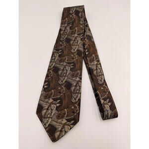 Vintage POLO by RALPH LAUREN 100% Silk Horse Tie 60" long